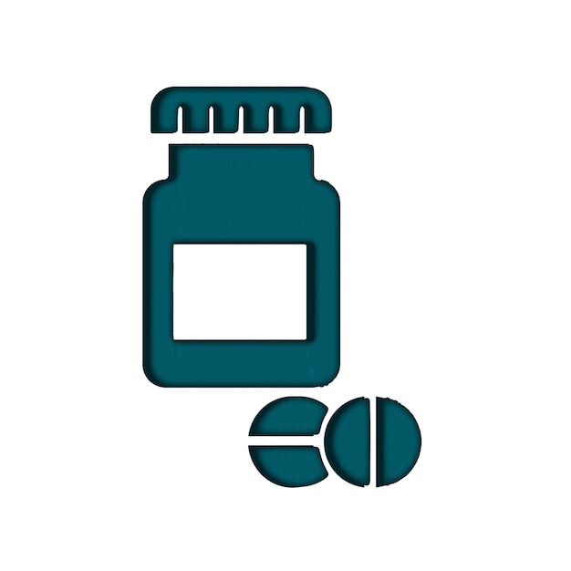 plantilla de diseño del icono del frasco de medicamentos