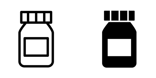 plantilla de diseño de icono de frasco de medicina