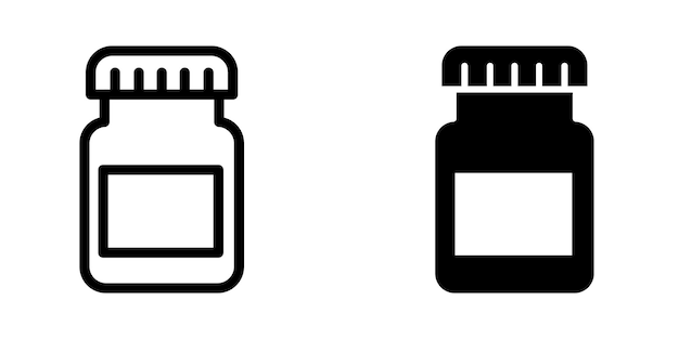 plantilla de diseño de icono de frasco de medicina