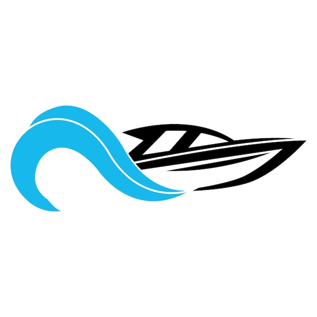 Plantilla de diseño de icono de ilustración de vector de logotipo de lancha rápida