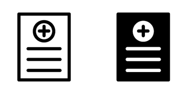 plantilla de diseño de icono de informe médico