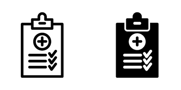 plantilla de diseño de icono de informe médico