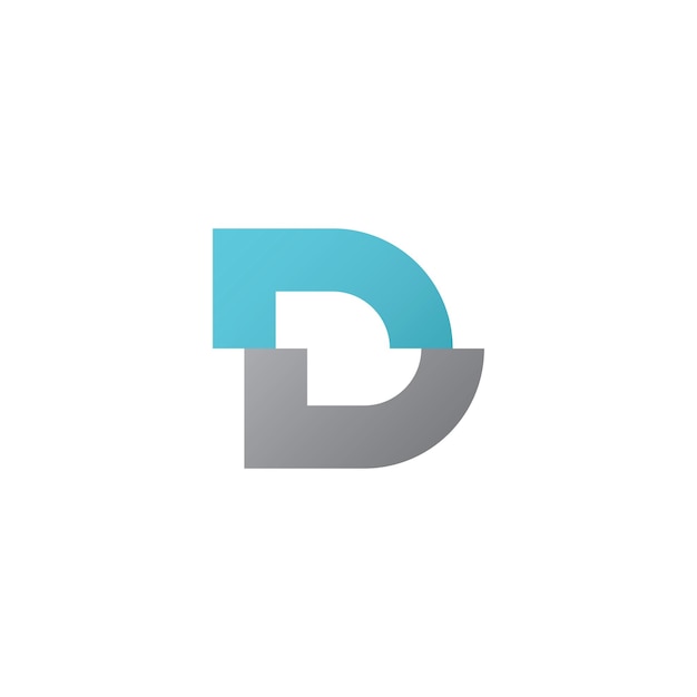 plantilla de diseño del icono de la letra D del logotipo