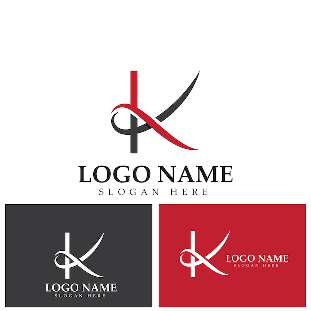 Plantilla de diseño de icono de letra K logo