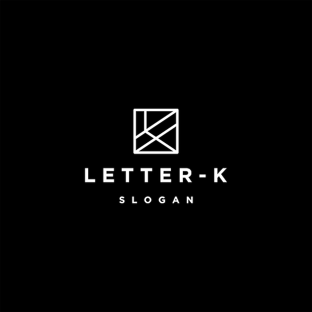 Vector plantilla de diseño de icono de letra k logo