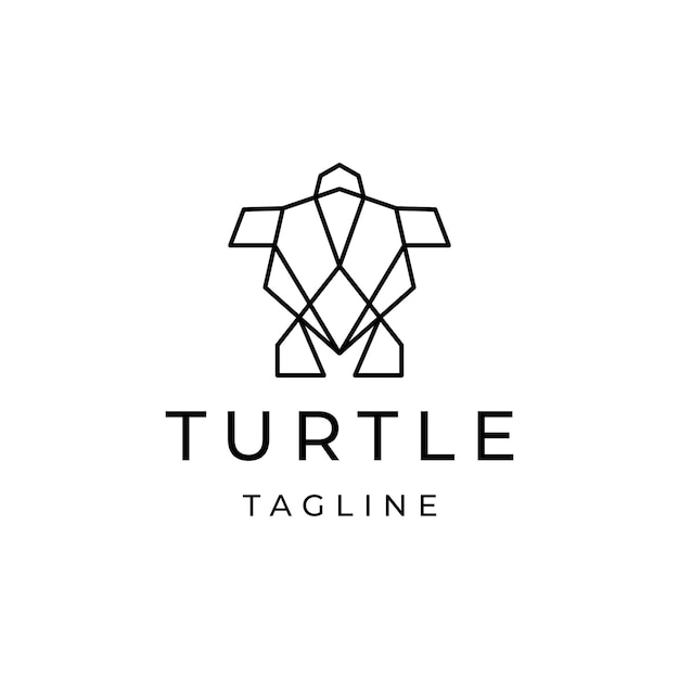 Plantilla de diseño de icono de logo de tortuga