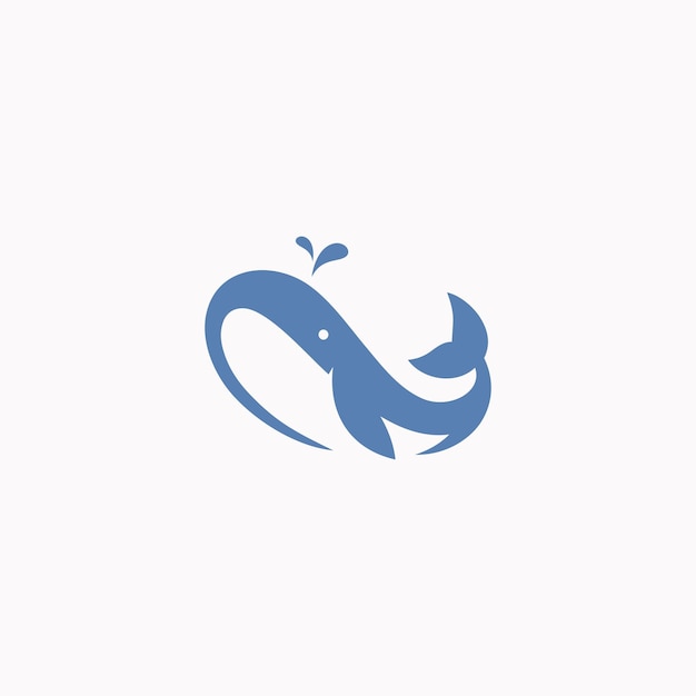 Plantilla de diseño de icono de logotipo de ballena