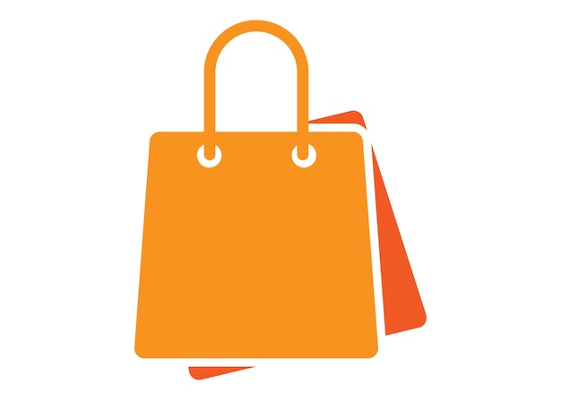 Plantilla de diseño de icono de logotipo de bolsa de compras aislada