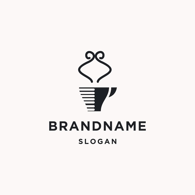 Plantilla de diseño de icono de logotipo de café