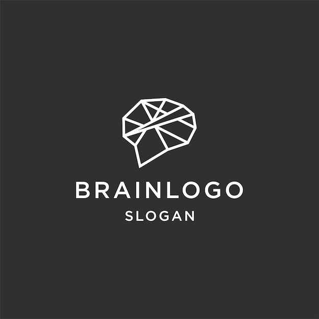 Plantilla de diseño de icono de logotipo de cerebro