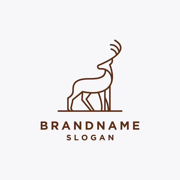 plantilla de diseño de icono de logotipo de ciervo