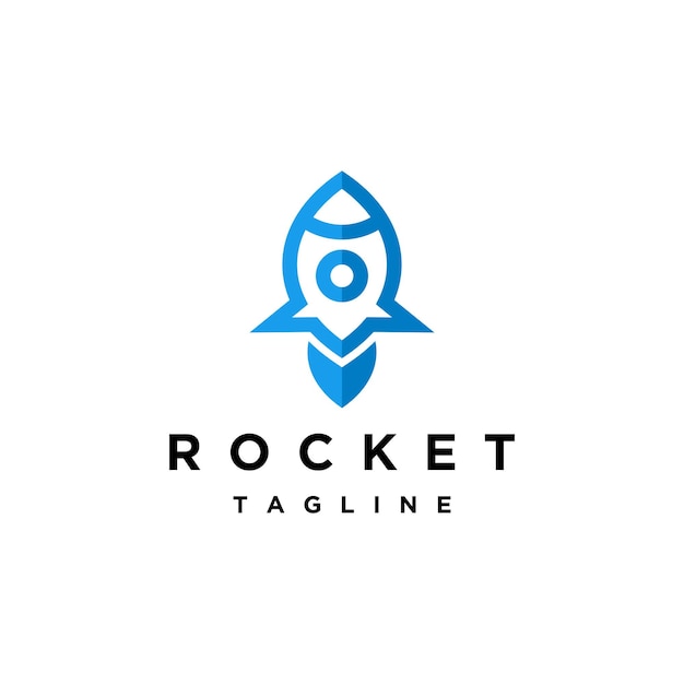 Plantilla de diseño de icono de logotipo de cohete