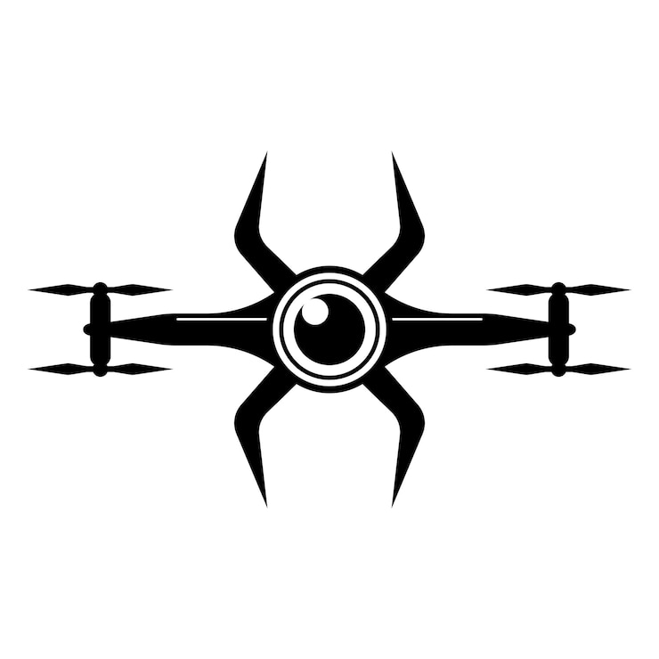 Vector plantilla de diseño de icono de logotipo de drones