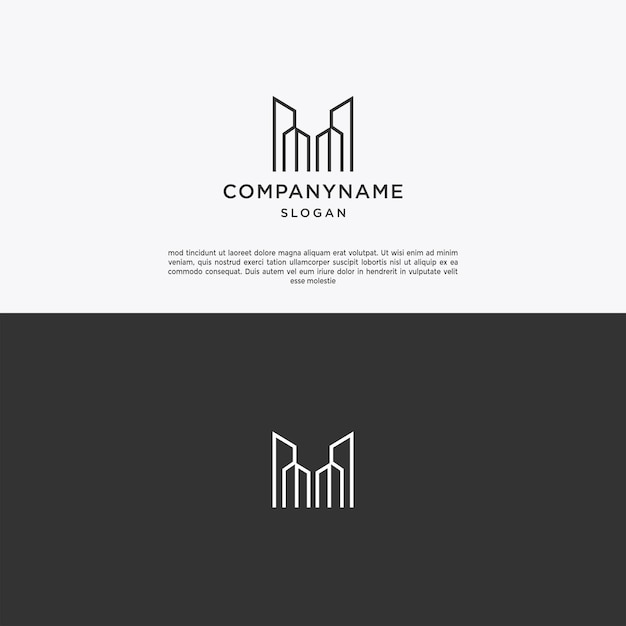 Plantilla de diseño de icono de logotipo de edificio