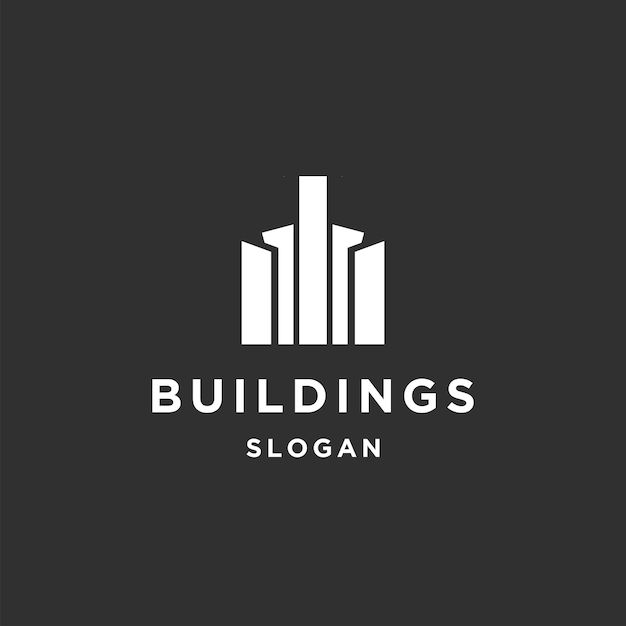 Plantilla de diseño de icono de logotipo de edificios
