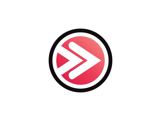 Plantilla de diseño de icono de logotipo de empresa abstracta con logotipo de vector de flecha de flecha