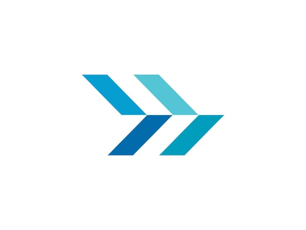 Plantilla de diseño de icono de logotipo de empresa abstracta con logotipo de vector de flecha de flecha