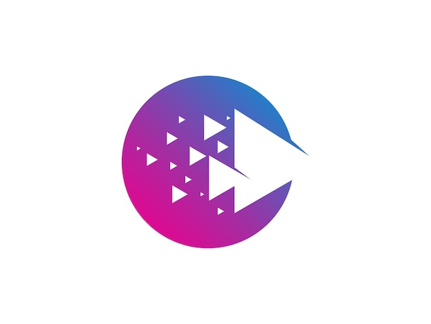 Plantilla de diseño de icono de logotipo de empresa abstracta con vector de diseño de logotipo de flecha