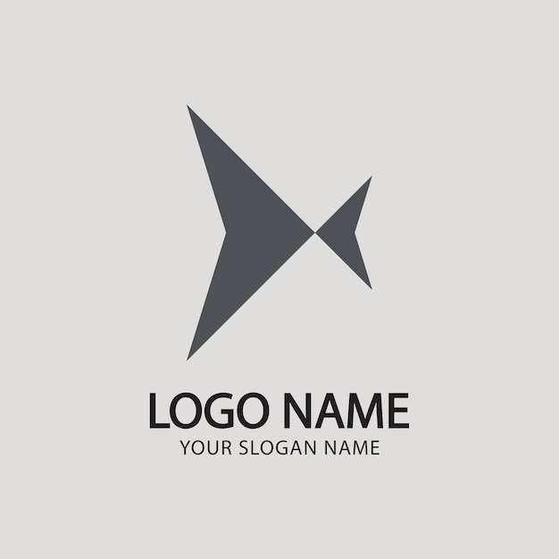 Vector plantilla de diseño de icono de logotipo empresarial abstracto con flecha