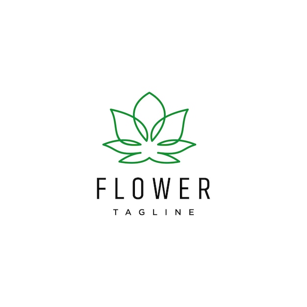 Plantilla de diseño de icono de logotipo de flor