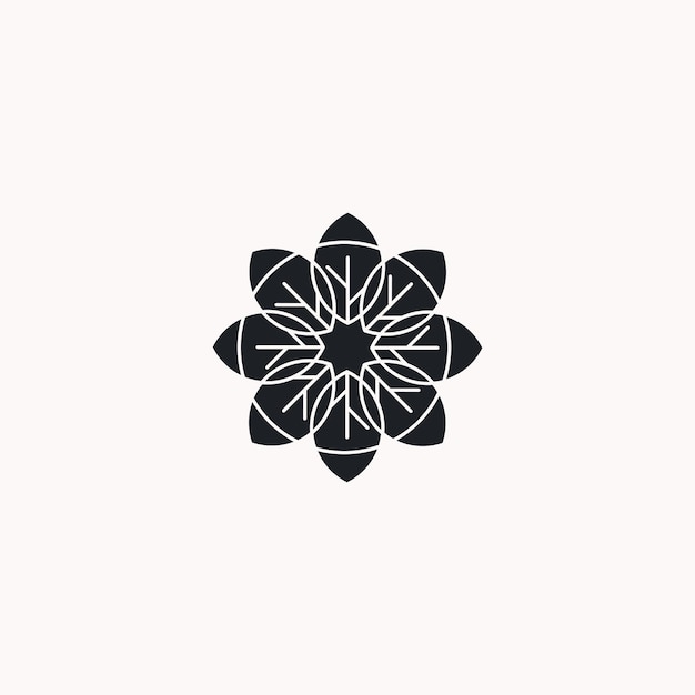 Plantilla de diseño de icono de logotipo de flor