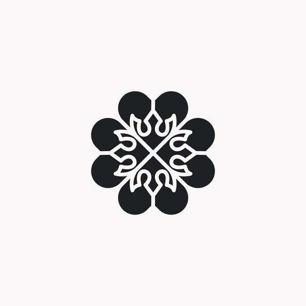 Plantilla de diseño de icono de logotipo de flor