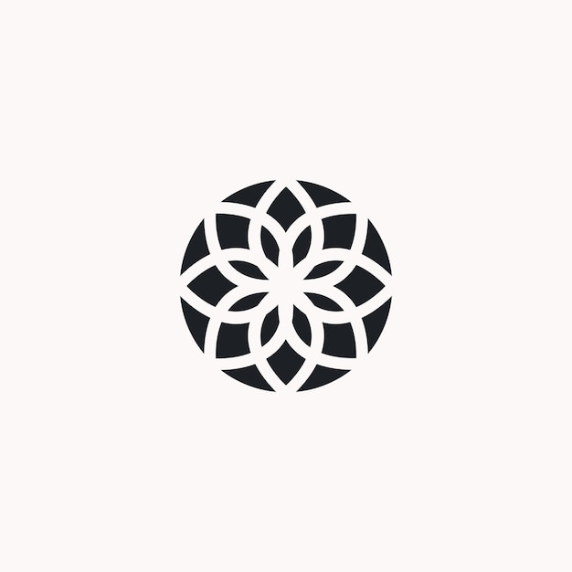 Plantilla de diseño de icono de logotipo de flor