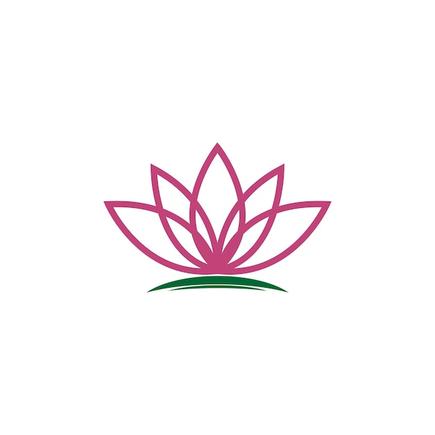 Plantilla de diseño de icono de logotipo de flores de loto de belleza