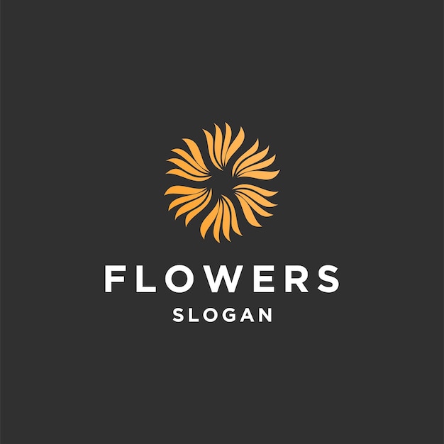 Plantilla de diseño de icono de logotipo de flores