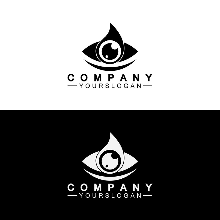 Vector plantilla de diseño de icono de logotipo de gota de ojo