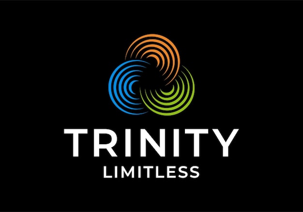 Plantilla de diseño de icono de logotipo ilimitado trinity