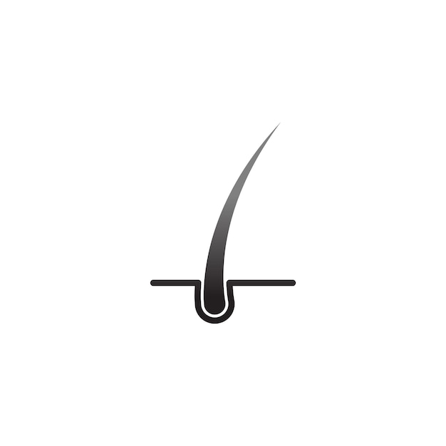 Plantilla de diseño de icono de logotipo de ilustración de folículo piloso