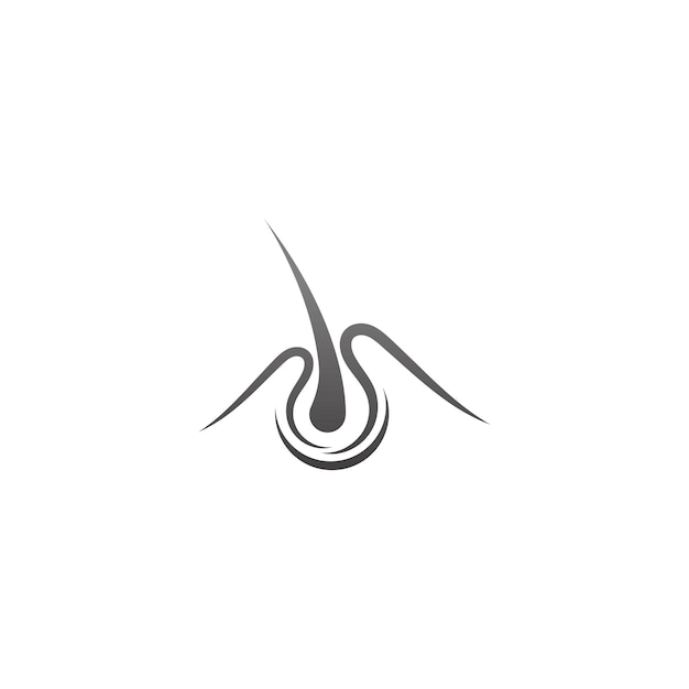 Plantilla de diseño de icono de logotipo de ilustración de folículo piloso
