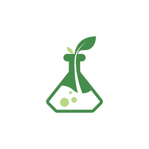 Plantilla de diseño de icono de logotipo de laboratorio de botella de ciencia