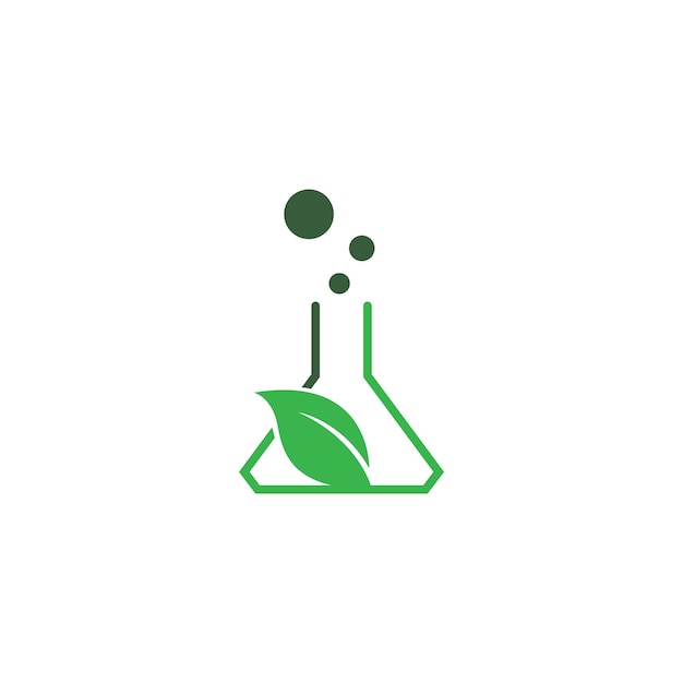 Plantilla de diseño de icono de logotipo de laboratorio de botella de ciencia