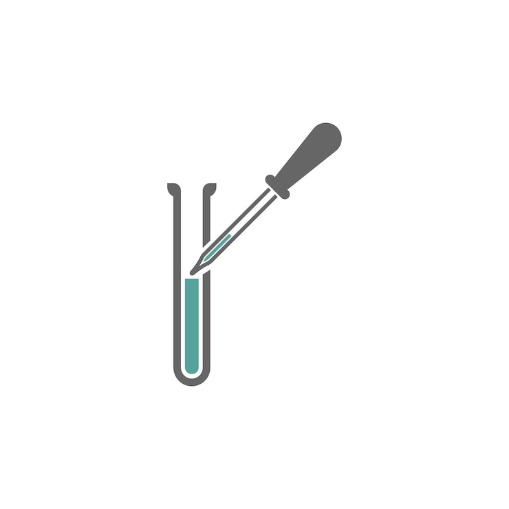 Vector plantilla de diseño de icono de logotipo de laboratorio de botella de ciencia