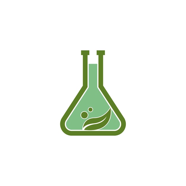 Plantilla de diseño de icono de logotipo de laboratorio de botella de ciencia