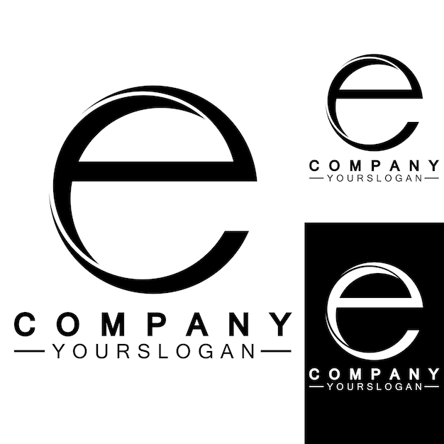 Plantilla de diseño de icono de logotipo de letra E