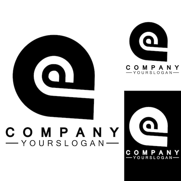 Plantilla de diseño de icono de logotipo de letra E