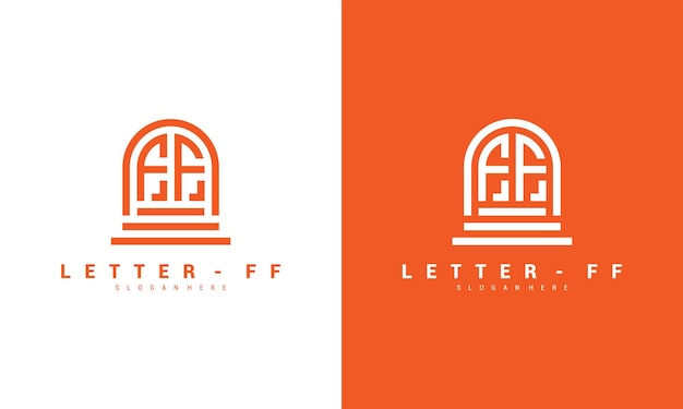 Plantilla de diseño de icono de logotipo de letra ff vector premium Vector Premium