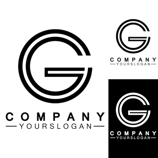 Plantilla de diseño de icono de logotipo de letra G