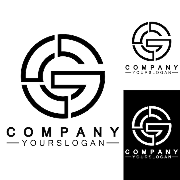 Plantilla de diseño de icono de logotipo de letra G