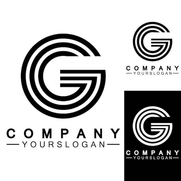 Plantilla de diseño de icono de logotipo de letra G