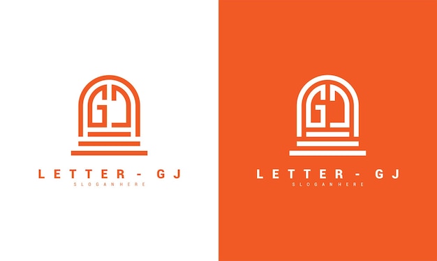 Plantilla de diseño de icono de logotipo de letra gj vector premium vector premium