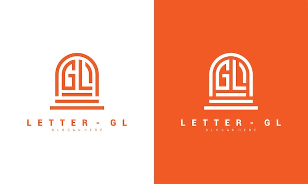 Plantilla de diseño de icono de logotipo de letra gl vector premium vector premium