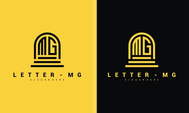 Plantilla de diseño de icono de logotipo de letra mg vector premium vector premium