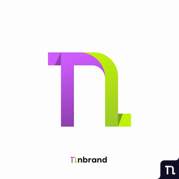 Vector plantilla de diseño de icono de logotipo de letra n