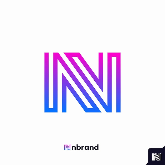 Plantilla de diseño de icono de logotipo de letra N