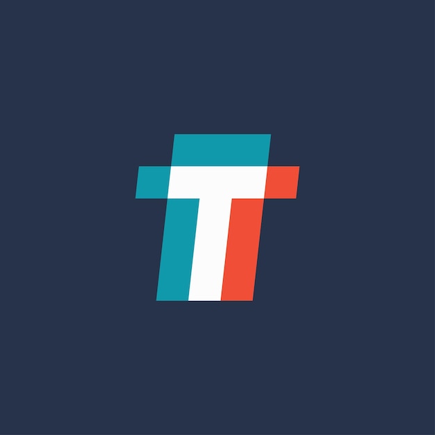 Vector plantilla de diseño de icono de logotipo letra t