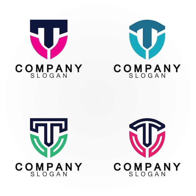 Plantilla de diseño de icono de logotipo de letra T
